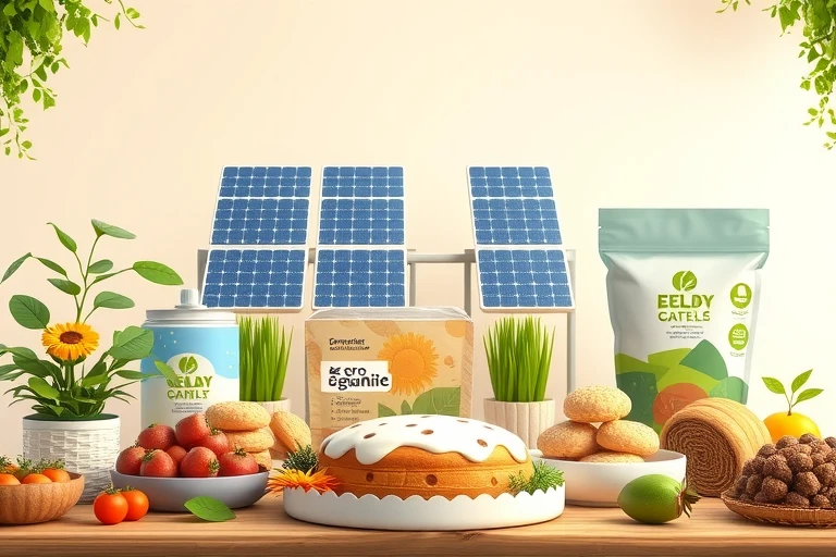 Nachhaltige Bäckerei mit Solaranlagen und umweltfreundlicher Verpackung